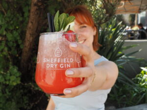 Sheffield Cocktail Week Signature Cocktail Happy lady summer drinking cocktail