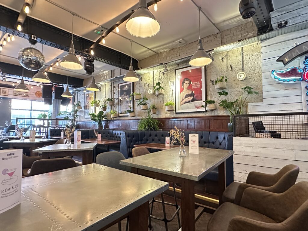 Forum seating celebration dinning Sheffield.