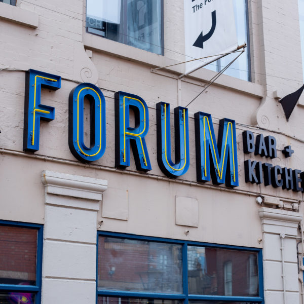 Forum Kitchen + Bar exterior signage 1