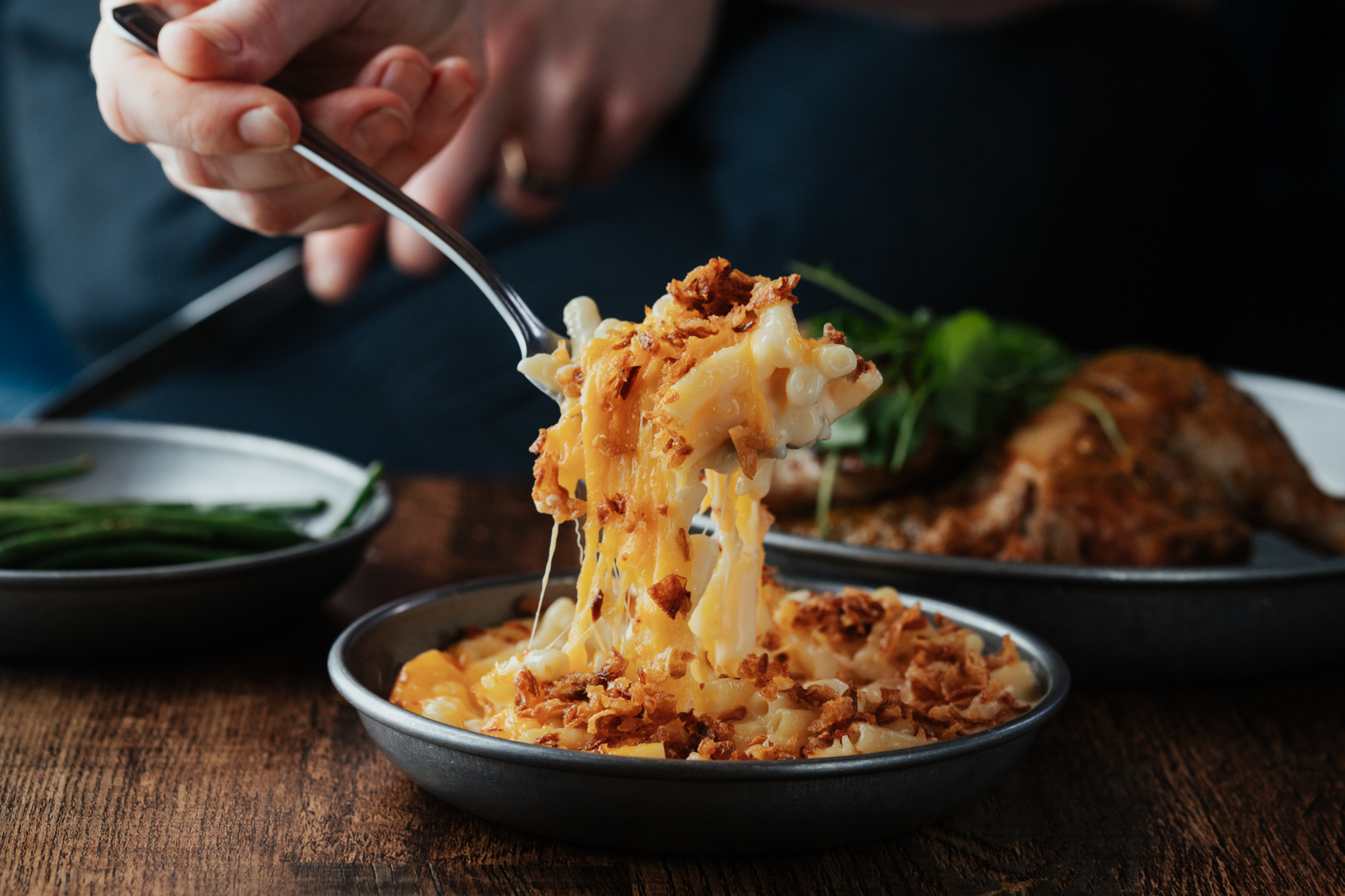 Baked mac + cheese at The Forum